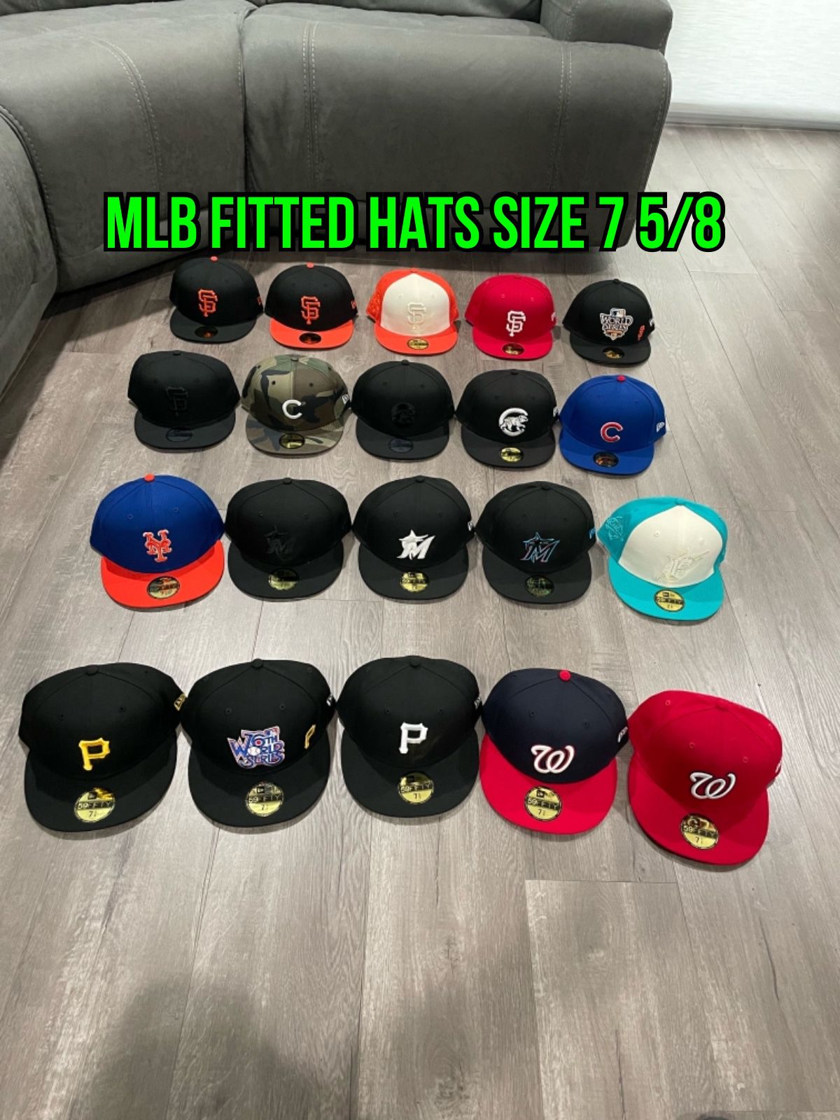 MLB New Era 59fifty Fitted Hats Size 7 5/8 Many Teams To Choose From for  Sale in Rowland Heights, CA - OfferUp