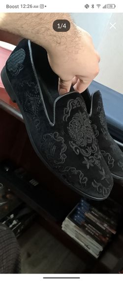 Motara Shoes 11 Loafers Bespoke Handmade Shoes Mens Leather Velvet Embroiderd