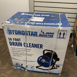 DRAIN CLEANER, TOOLS-POWER  HYDROSTAR 50 FOOT DRAIN CLEANER BRAND NEW IN BOX
