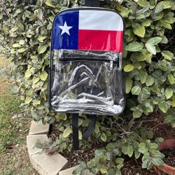New Lone Star Collection Clear Backpack