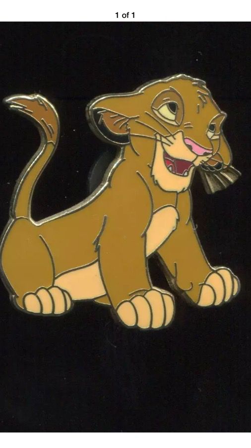 Disney Simba Lion King collectible trading pin disneyland / Disney world