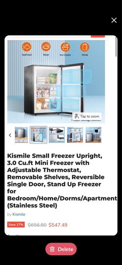 Kismile 3.0 Cu.ft Upright Freezer, Small Mini Freezer