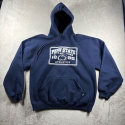Vintage Penn State University Hoodie Men’s L Blue Sweatshirt Grunge Y2K #598
