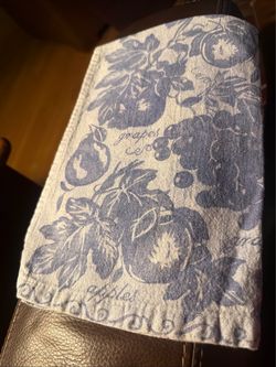 FREE: Blue Fruit Patterned Dish Towel