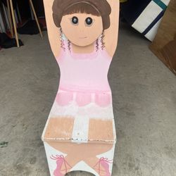 Homemade Solid Wooden Childrens Ballerina Chair 