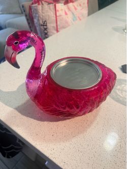 Bath and body works flamingo candle holder