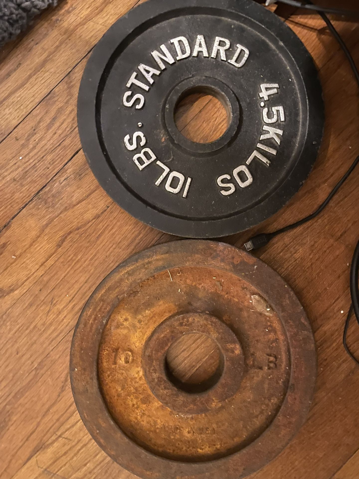Old Weights And Olympic Weight Bar