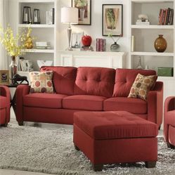 Cleavon II Red Sofa 