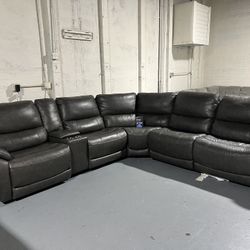 SECTIONAL COUCH SOFA GRAY RECLINER ELECTRIC COUCH 