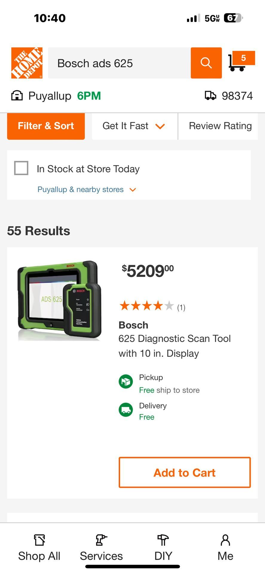 Bosch Ads 625 Scan Tool