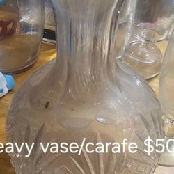 Vintage Cut Glass Vase/pitcher