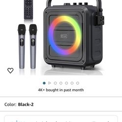 moyleaf karaoke system with 2 microphones wireless 