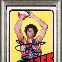 1972 Julius Erving Topps Signed Rookie RC Auto PSA 5 Auto 10