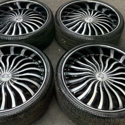 24 INCH BORGHINI LIKE NEW RIMS AND TIRES 5 lug universal