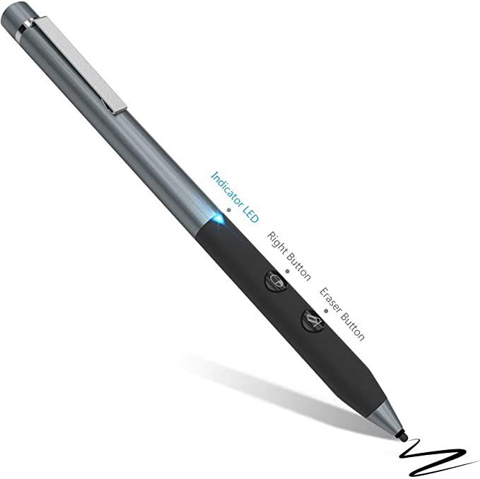 Pen for Surface, Rechargeable Stylus Pen with 4096 Levels Pressure Sensitivity 500hrs Continuous Use & 180 Days Standby Compatible with Surface Pro Se