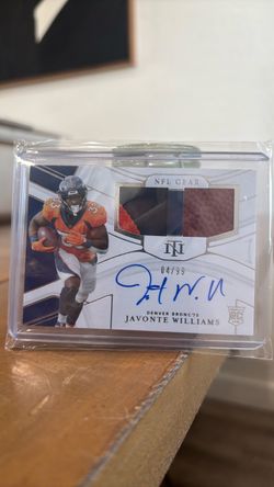 Panini 2021 National Treasures Javonte Williams RC Auto Patch /99 2021 National
