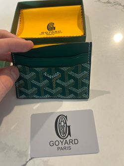 Green goyard card holder