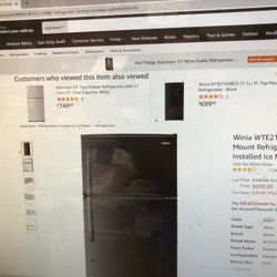 Brand New Winea 21 CU Ft Refrigerator Still In The Box 