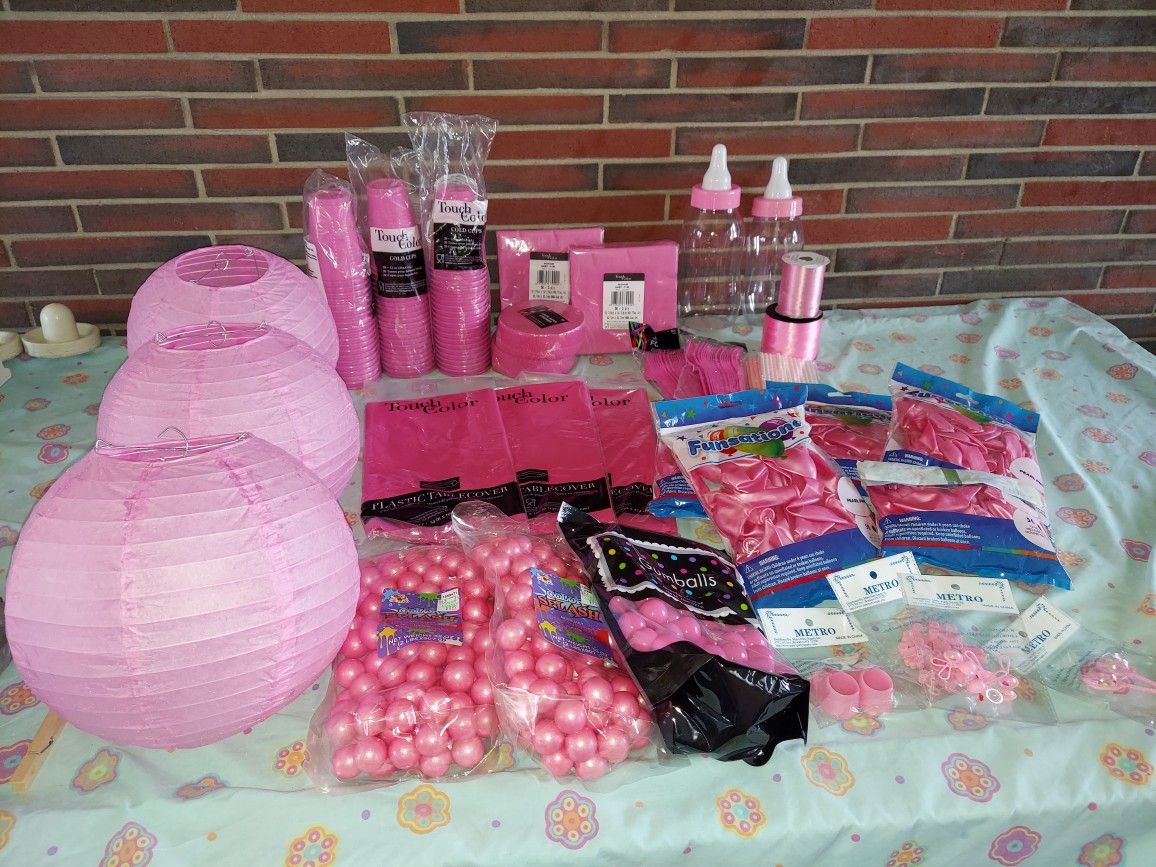 Pink Baby Shower/party Supplies