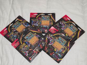 Pokémon TCG Mega Evolution—Pitch Black 3-Pack Blister + Binacle Promo - Lot Of 5