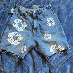 Denim Tear Jean Shorts 