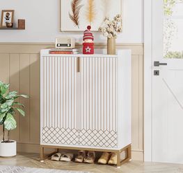 Hauge 20 Pair Shoe Storage Cabinet, 5-tier Entryway Shoe Cabinet with Doors