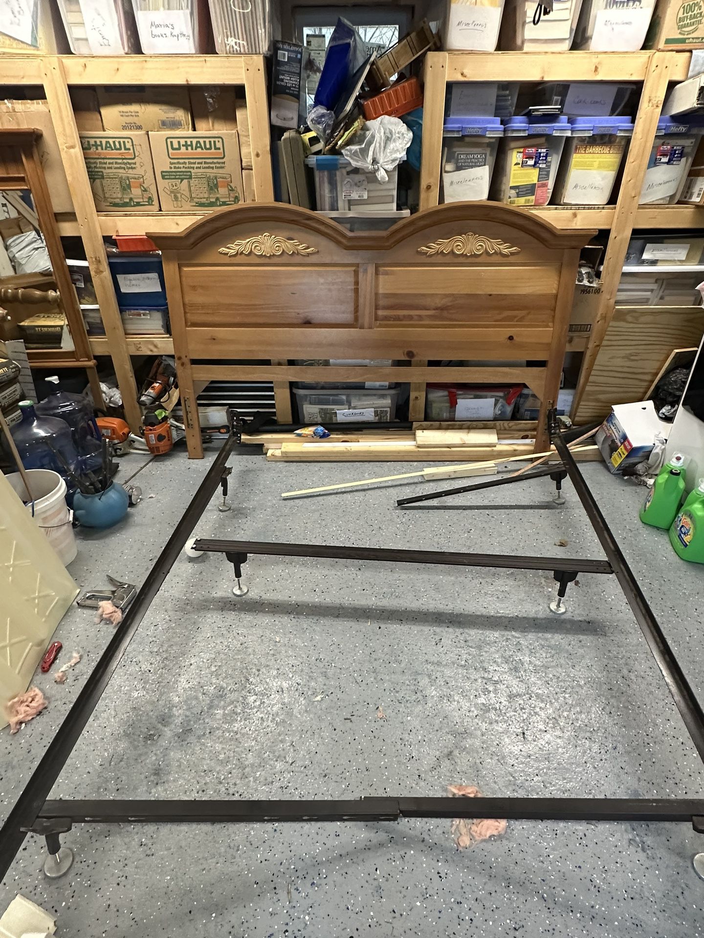 King Size Bed Frame With Head Board