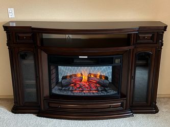 Electric Heated Fireplace/Media Center