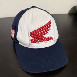 Honda x Fox Racing Youth Boys OSFM Blue White Embroidered Cap Hat  
