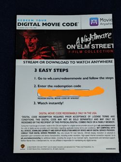 Nightmare on Elm Street 7 Film Collection 4k Digital Code