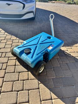 RV portable waste tank four wheeler