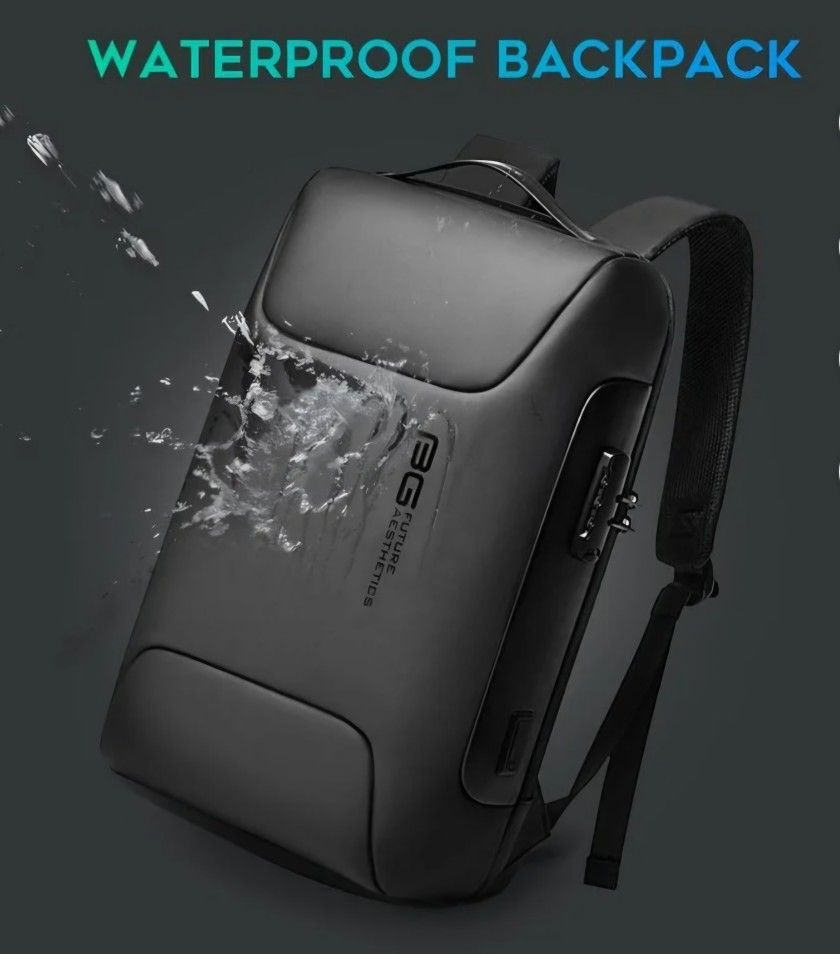 BANGE Anti Theft Backpack,Business Backpack with USB Charging Port, Slim Laptop Backpacks Fit for 15.6 INCH,Men Travel Backpack