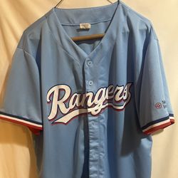 Corey Seager Texas Rangers Jersey Size XL X-Large Baby Blue Used Good Condition $50 Meet Up In Irving @dfwgoods 