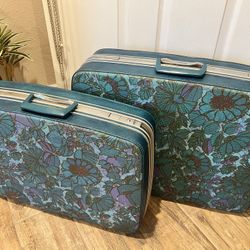 2 Samsonite Fashionaire Rare 1960s-70s Suitcases