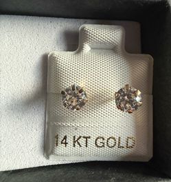 14K Gold Stud Earrings