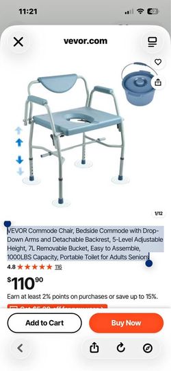 Commode Senior Chair