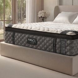 Puffy Monarch Hybrid Queen Mattress, Like New, FREE Local Delivery Today