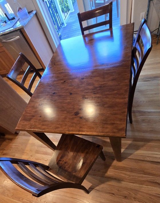 Rosewood Pine Rectangular Dining Table