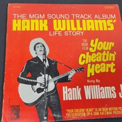 MGM Sound Track Album Vinyl Record Hank Williams' Life Story