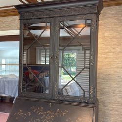Secretary Desk With Hutch  Chinoiserie Ethan Allen MAKE AN OFFER’