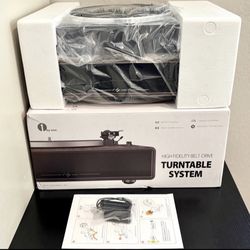 1 by ONE High Fidelity Belt Drive Turntable with Built-in Speakers, Vinyl Record Player with Magnetic Cartridge, Wireless Playback and Aux-in Function