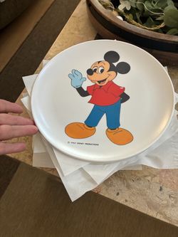 Walt Disney Productions Mickey Mouse Ceramic Plate
