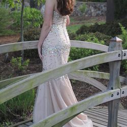 Tan Prom Dress