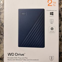 WD drive, 2TB, Navy