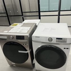 Mix/Match— Brand New Samsung Washer & Dryer Set. (Dent On White Dryer Shown In Pictures)