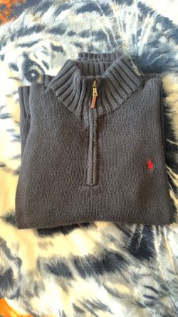 Black polo quarter zip up