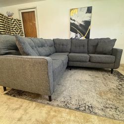 Gray 5-Seater Corner Sectional Sofa