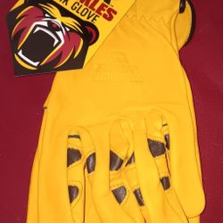 Leather Bear Knuckles Work Gloves
