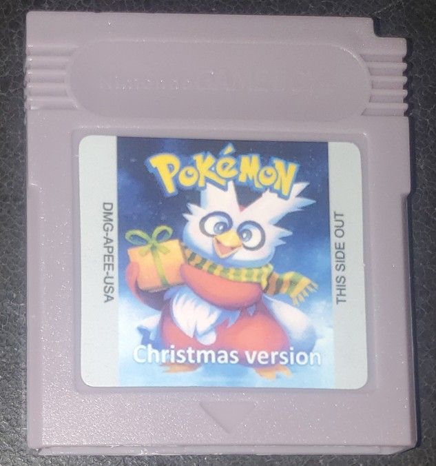 Pokemon Christmas GBC Rom Hack GBC Gameboy Color Video Game Cartidge