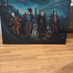 Hand Painted Batman/all The Jokers   Very Detailed 